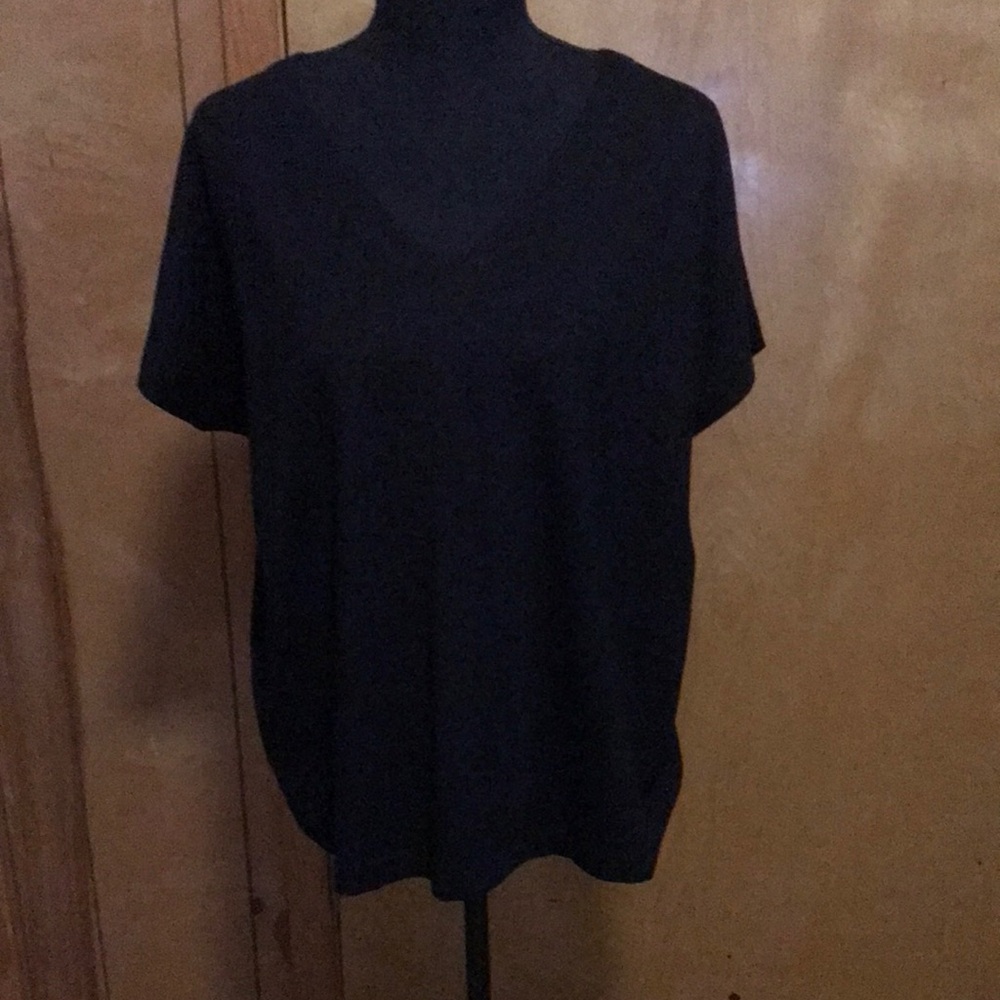 J. Jill Classic V-neck Black Women's Top #177